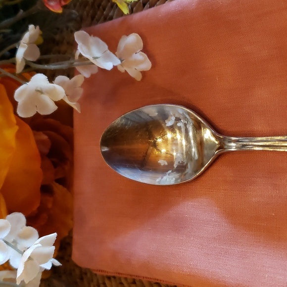 ESTIA GOURMET Cascade Floral 6 Inch Stainless Steel Teaspoon Vintage - Picture 4 of 5